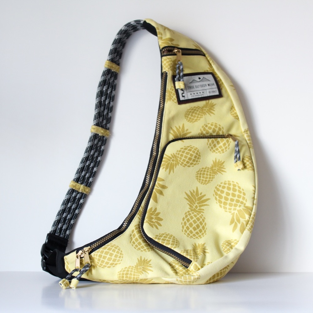 KAVU sling bag muted pineapple print